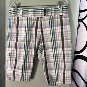 Lija Plaid, golf shorts size 8
